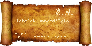 Michalek Annamária névjegykártya